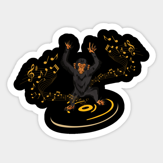 Dancing To The Music Monkey Sticker by NICHE&NICHE